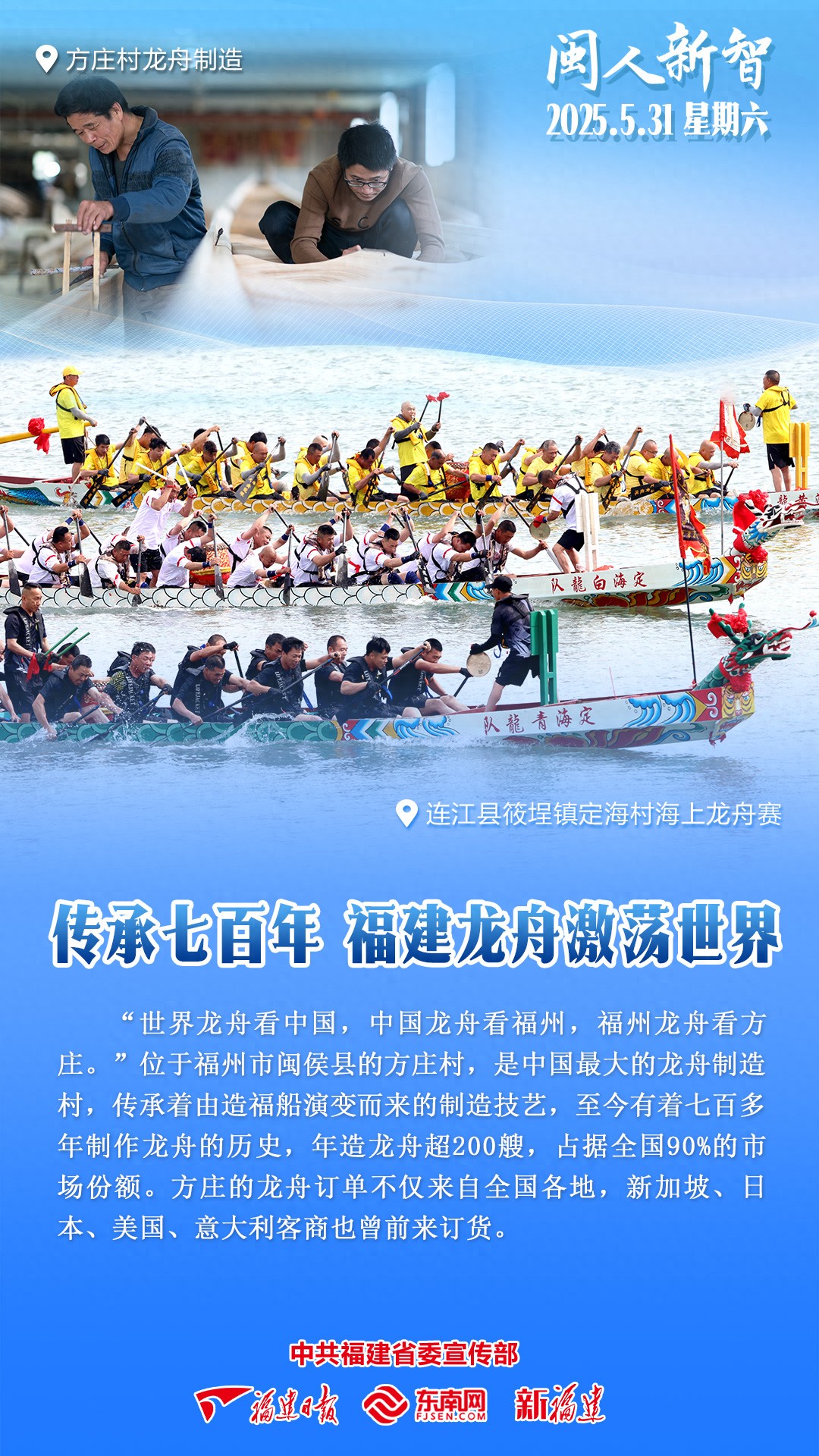闽人智慧丨传承七百年 福建龙舟激荡世界