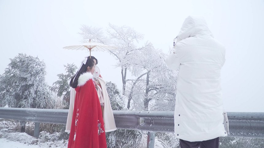 资源县的雪景太好看了