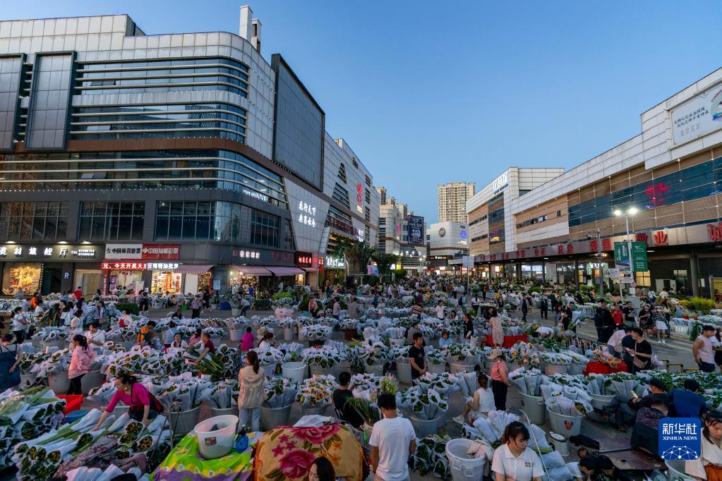 昆明斗南花市繁荣“夜经济”