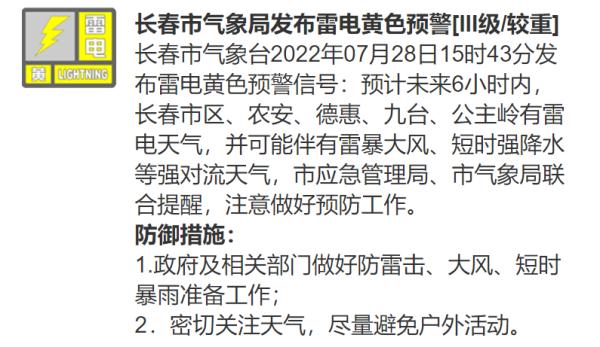 预警连发！吉林省迎来新一轮强降雨