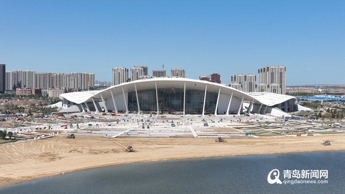 青岛“上合之珠”璀璨亮相 本月底启动运营