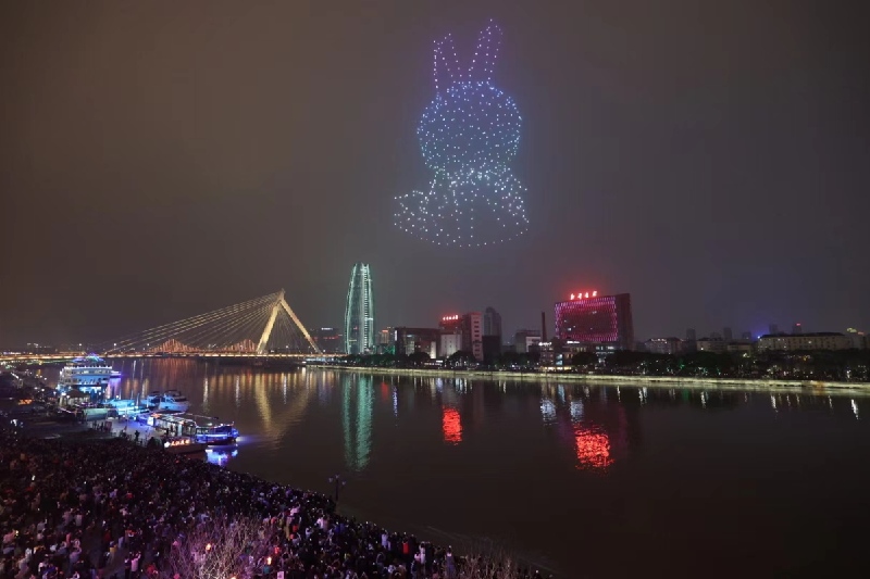 来自宁波夜空的节日祝福，太震撼