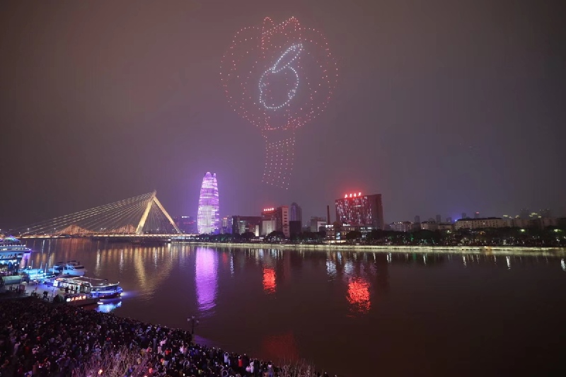 来自宁波夜空的节日祝福，太震撼