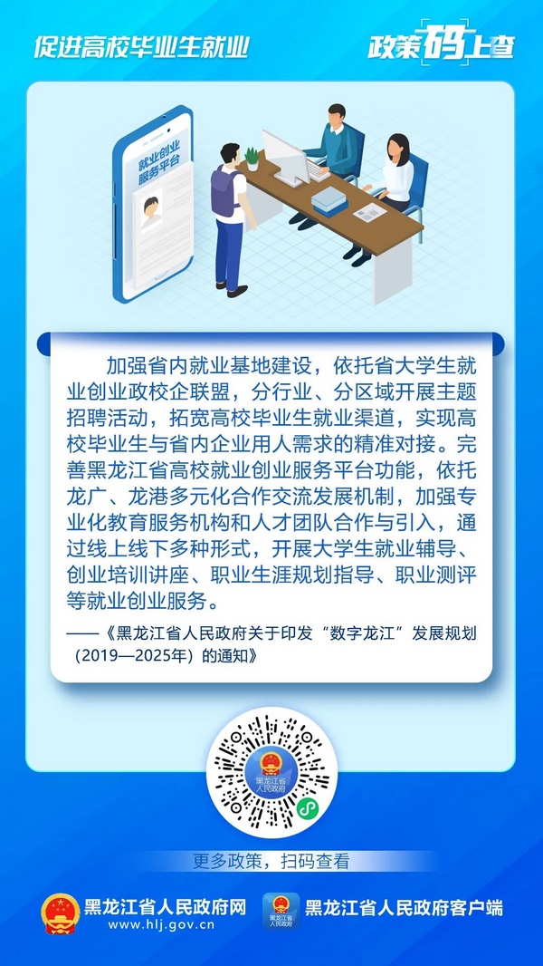 促进高校毕业生就业，黑龙江这些政策“码”上查！