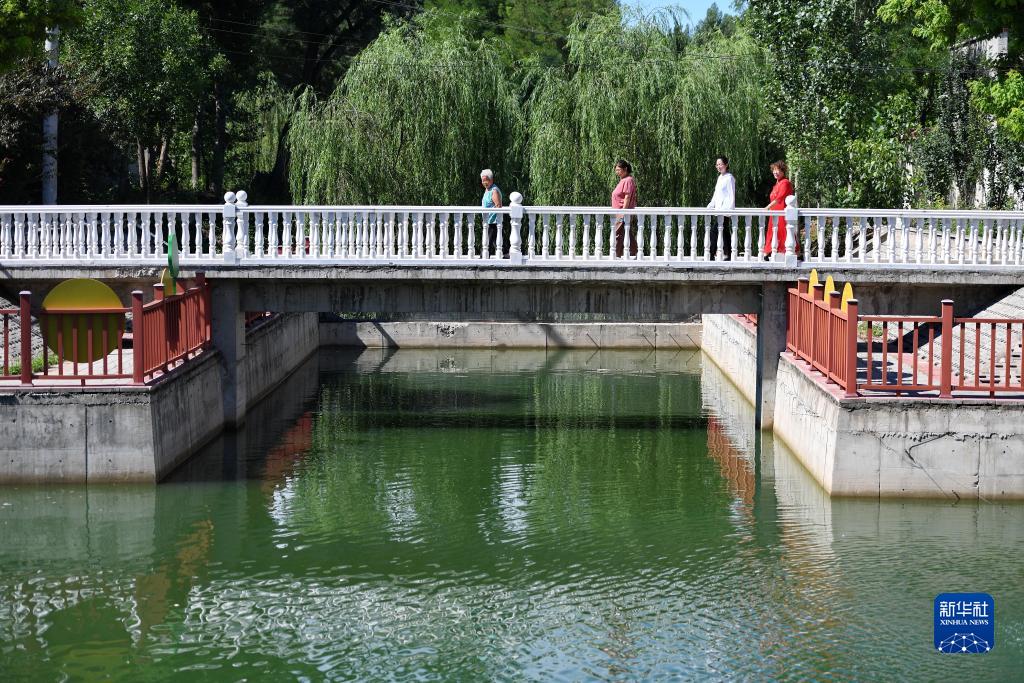 河北涿州：“废坑塘”变身乡村“风景线”