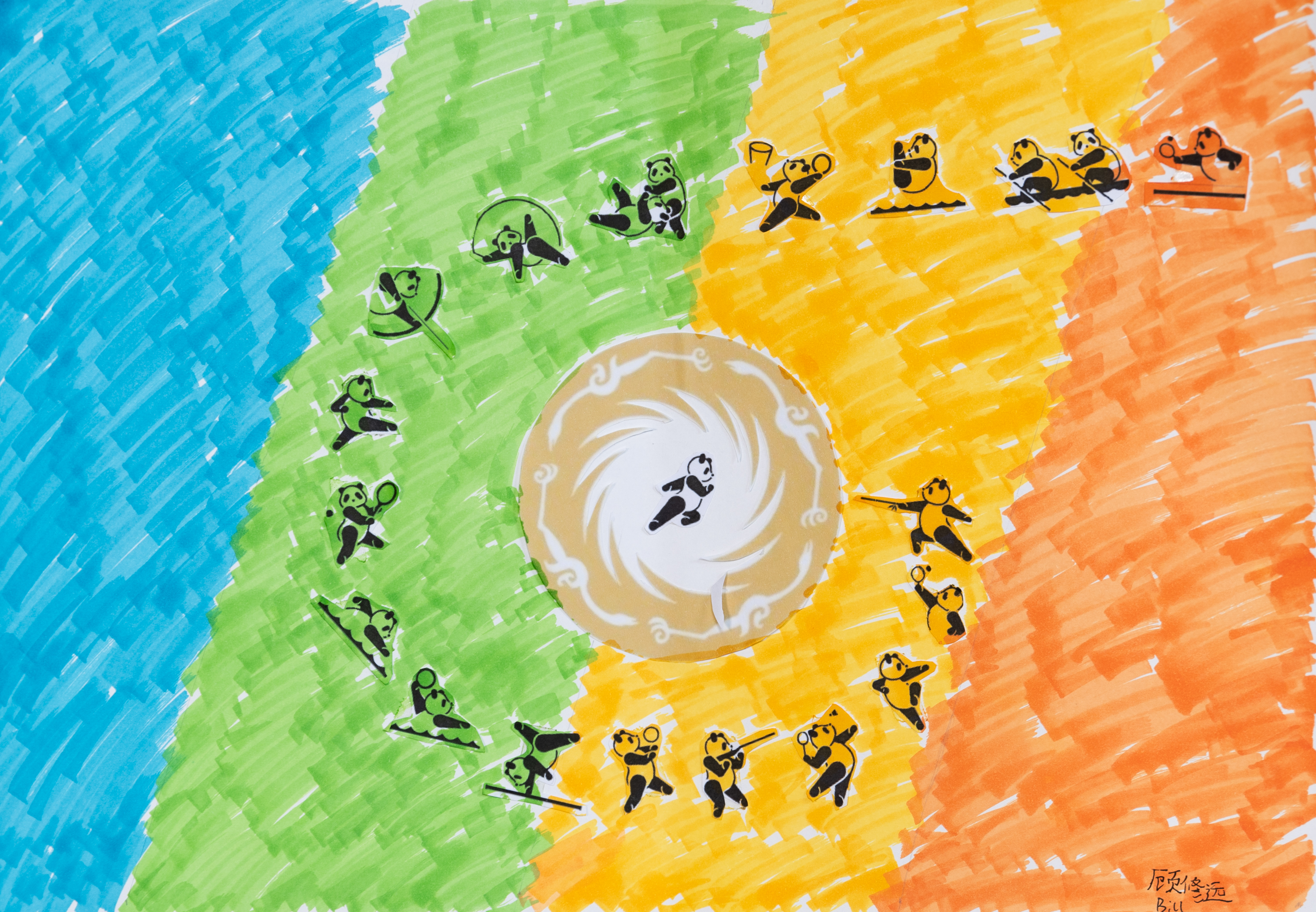 成都的孩子们，“画”给国际大体联最特别的一封信