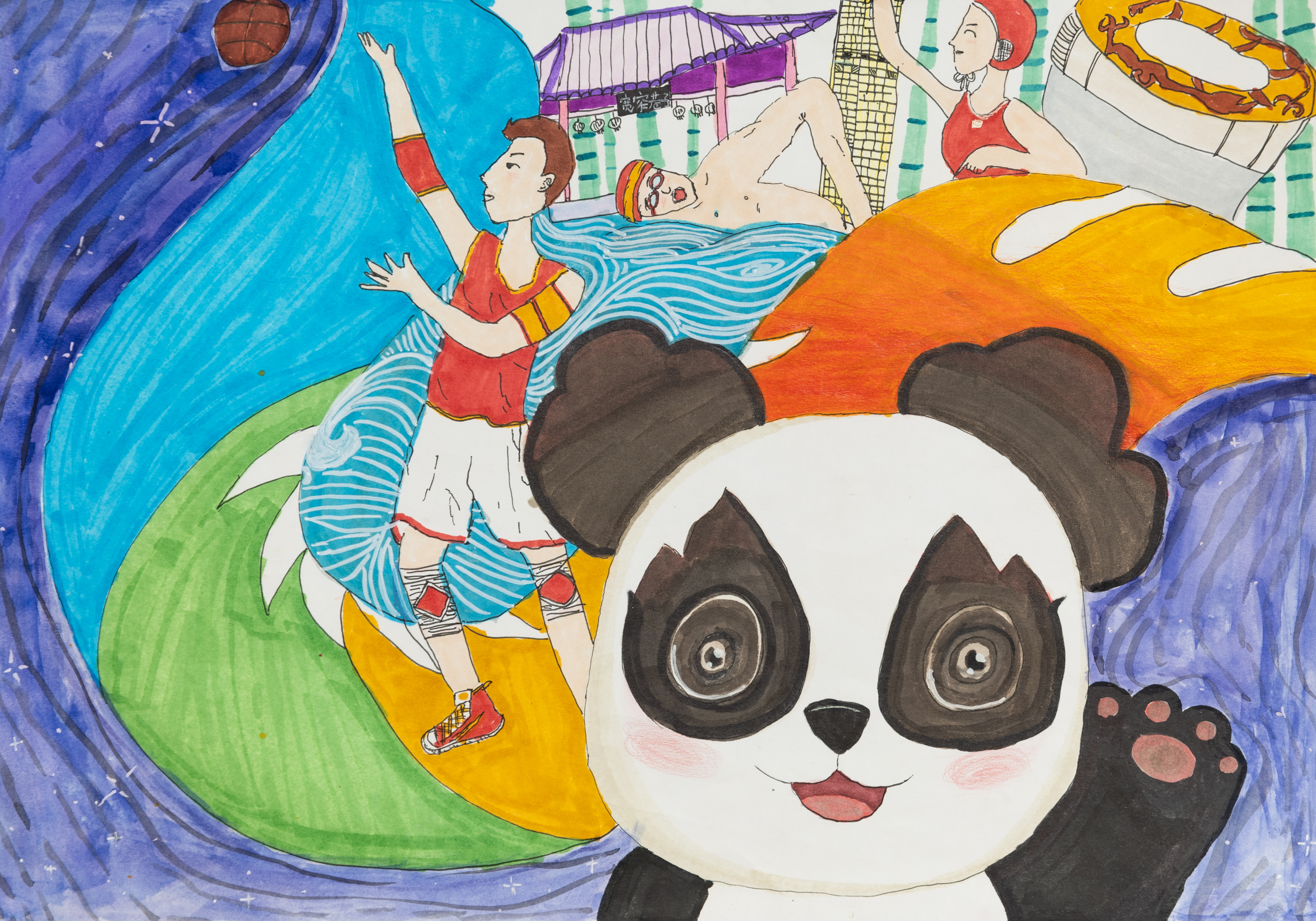 成都的孩子们，“画”给国际大体联最特别的一封信