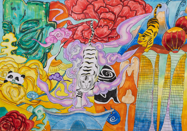 成都的孩子们，“画”给国际大体联最特别的一封信