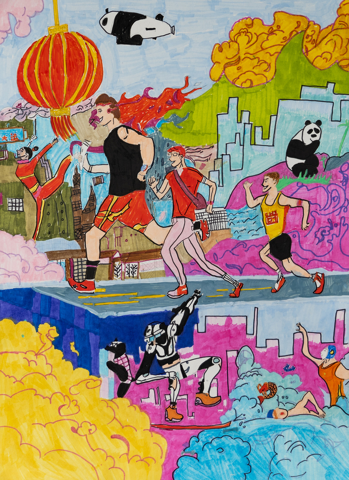 成都的孩子们，“画”给国际大体联最特别的一封信