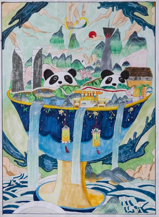 成都的孩子们，“画”给国际大体联最特别的一封信