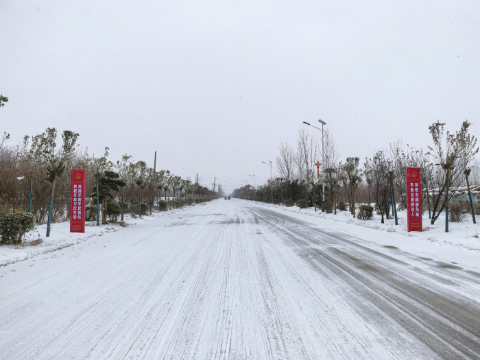 河南开封禹王台区：雪后南郊乡 乡村振兴图