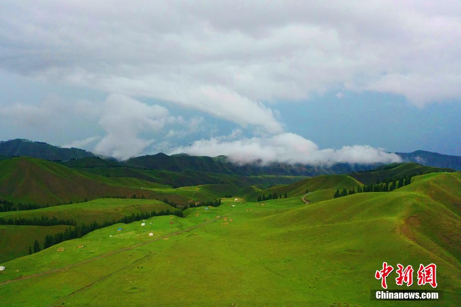 新疆霍斯布拉克草原雨后美如画