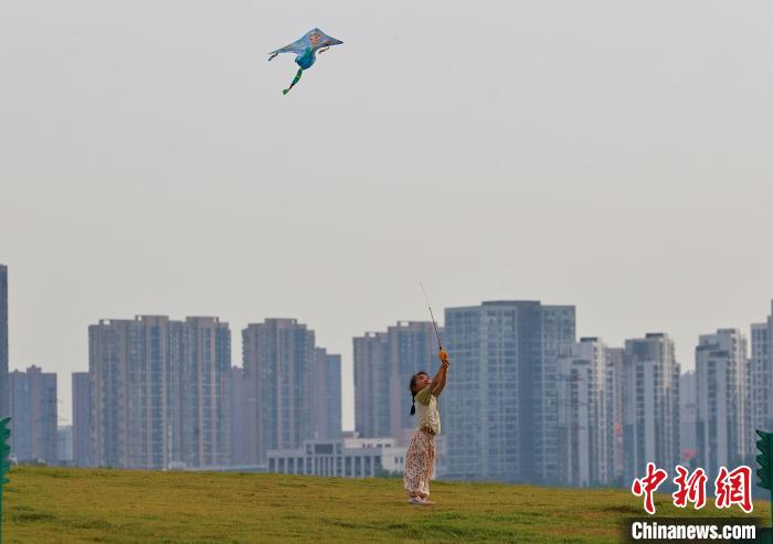 湖北武汉:放风筝享受夏日清凉 湖北武汉:放风筝享受夏日清凉