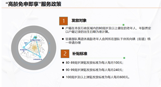 成都龙泉驿推出高龄津贴“免申即享”