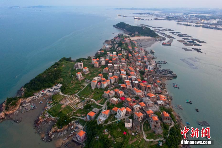 航拍福建泉港惠屿岛