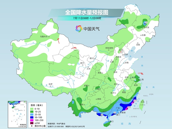 “丹娜丝”携强降雨继续影响南方 北方高温闷热天气发展