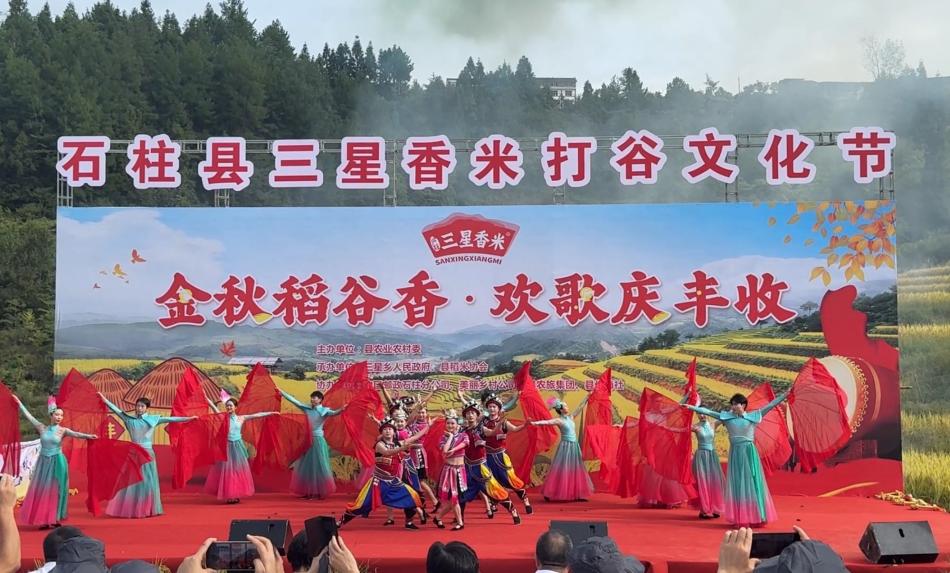 重庆石柱打谷文化节启幕 “三星香米”带火土家乡村经济