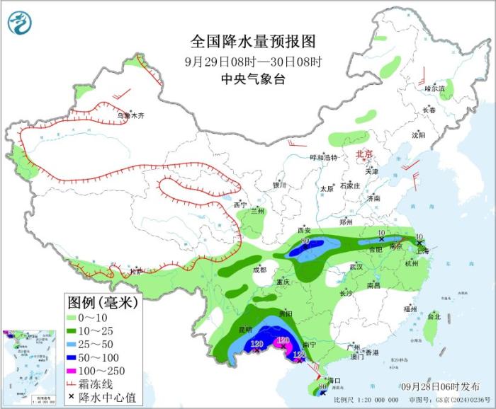 台风“博罗依”影响我国南部海域和华南 四川陕西等地有较强降水