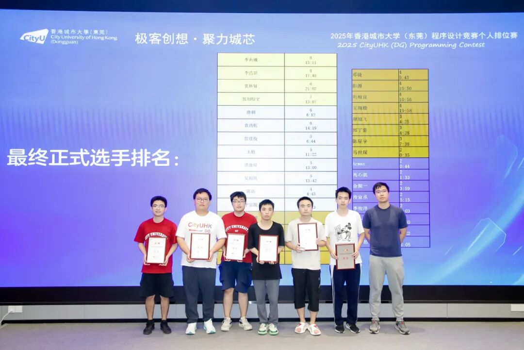 5小时13题,12校对决!香港城市大学(东莞)举行程序设计个人排位赛