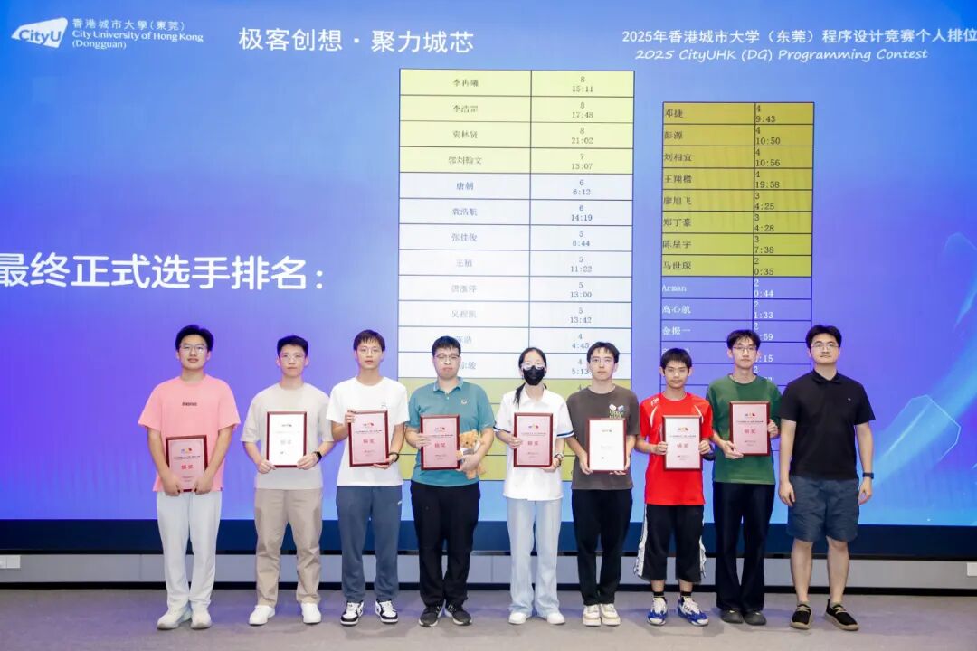 5小时13题,12校对决!香港城市大学(东莞)举行程序设计个人排位赛