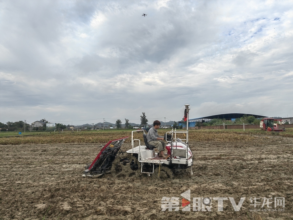 成渝地区双城经济圈农业科技创新联盟川渝稻油轮作机械化与智能化生产技术示范现场会上展示的农机。第1眼TV-华龙网首席记者 冯珊 摄