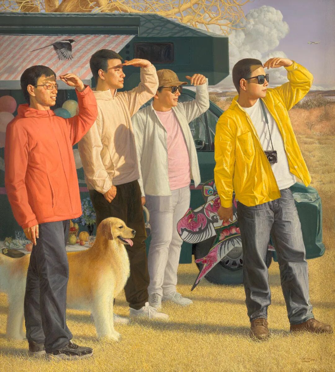 赖楠,曹惠娣《河山恋》200x180cm 布面油画 2024年.jpg