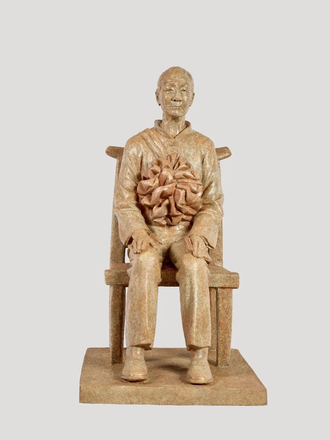 李显军 《寿星》60cm×50cm×110cm 树脂着色 2025年 雕塑.jpg