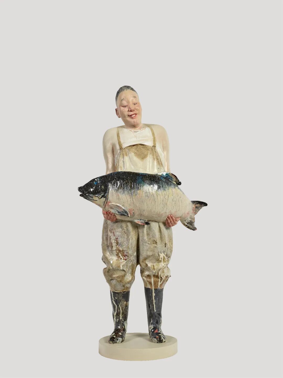 彭汉钦 《大渔》45x30x80cm 雕塑（玻璃钢着彩） 2023年.jpg