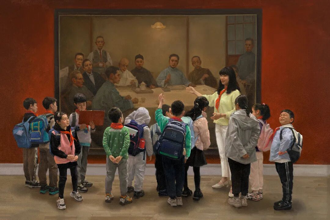 王海明 《红色的传承》油画 240x360cm 2025年.jpg