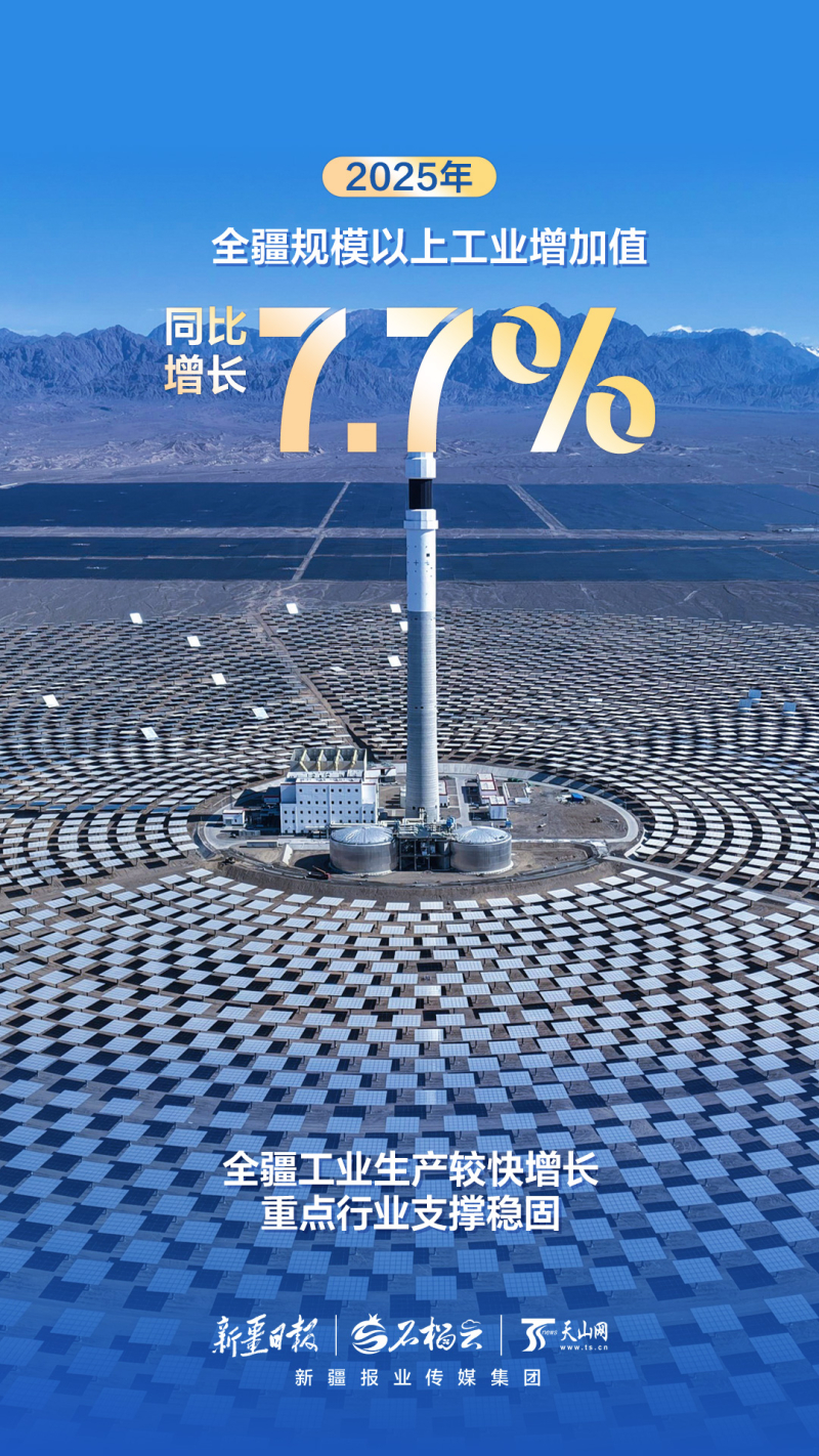 组海报丨2025年新疆经济运行“成绩单”来啦!