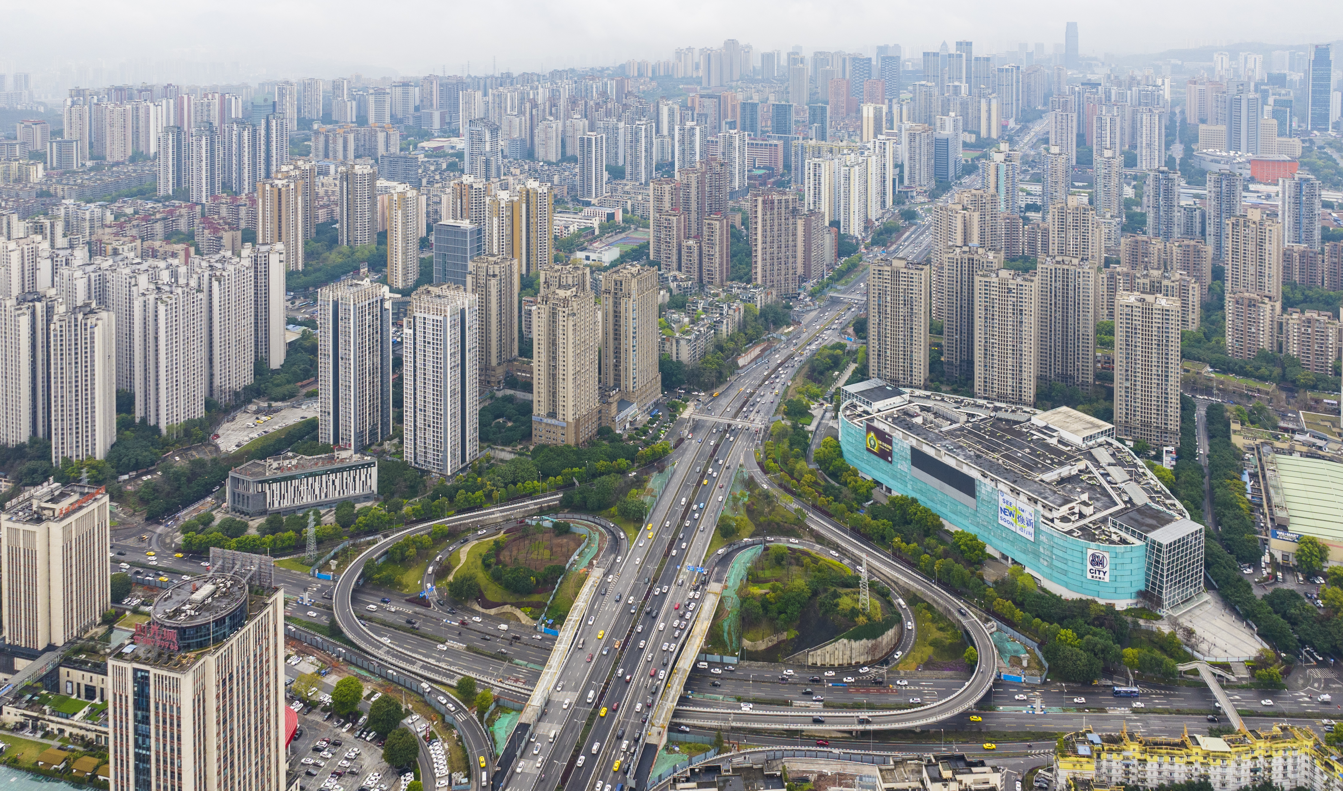 重庆两江新区：进度45% 三纵线柏树堡立交至北环立交改造项目加速施工