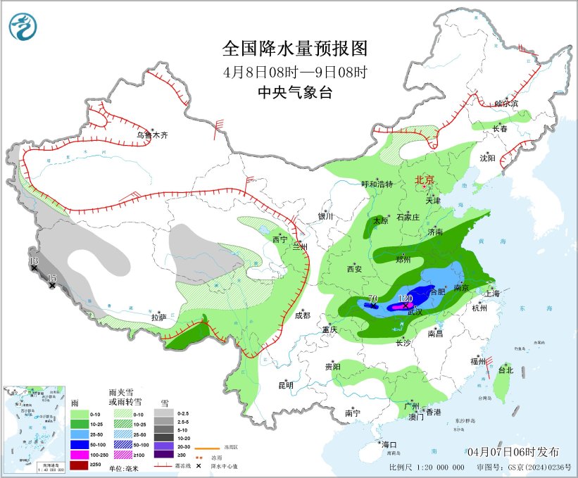江淮江汉等地将有较强降水和强对流天气 北方及西南地区仍有大风