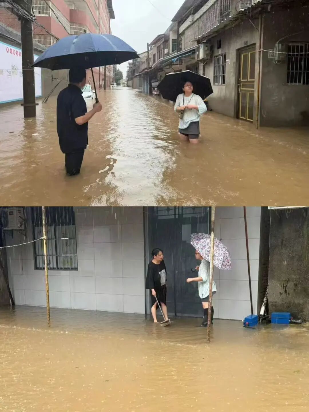 暴雨中逆行!最动人的那一抹红