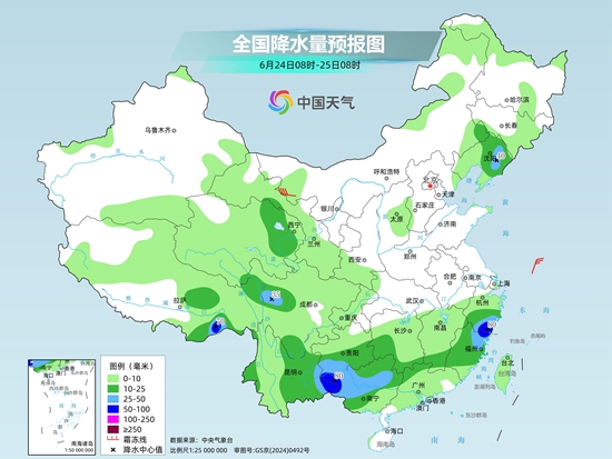 长江中下游仍为降雨核心区局地有大暴雨 华南等地将现成片高温