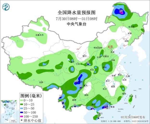 “红霞”残余系统影响持续 广东湖南湖北等地仍有强降雨