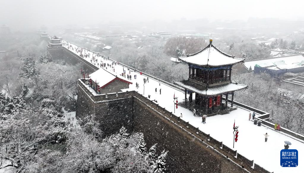 雪落长安添古韵