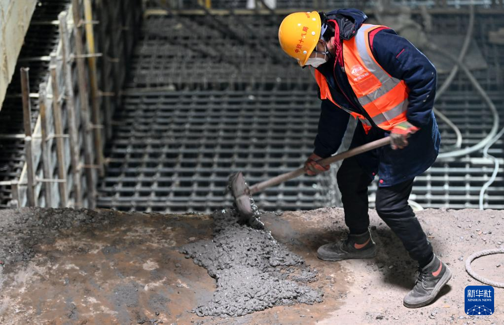 天津在建最深地铁车站主体结构即将完工