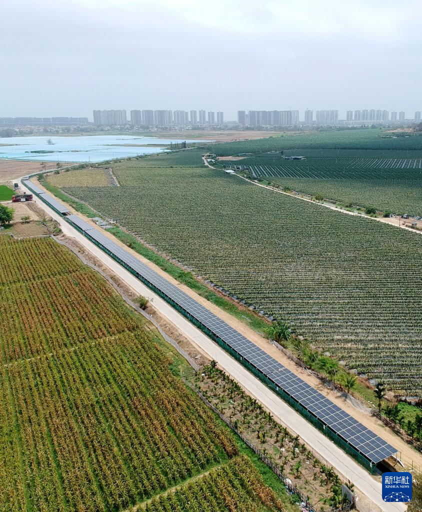 海南省首个分布式“渠面”光伏项目并网发电