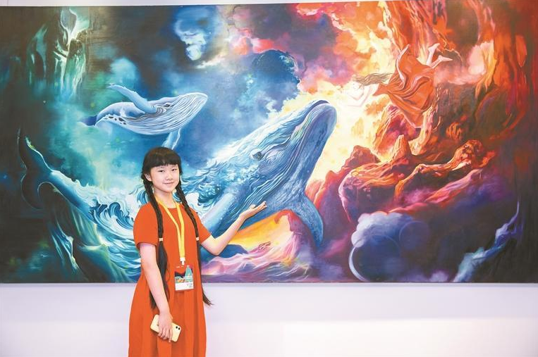 以艺术“对话”世界:13岁女生画作“破圈”进入深圳中考试题 以艺术“对话”世界:13岁女生画作“破圈”进入深圳中考试题