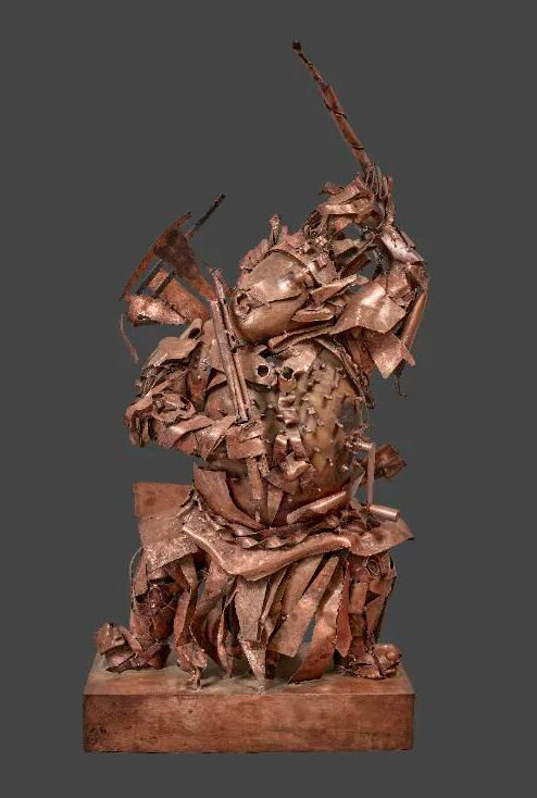 焦兴涛 《门神》55 x 23 x 104cm雕塑 2023年.jpg