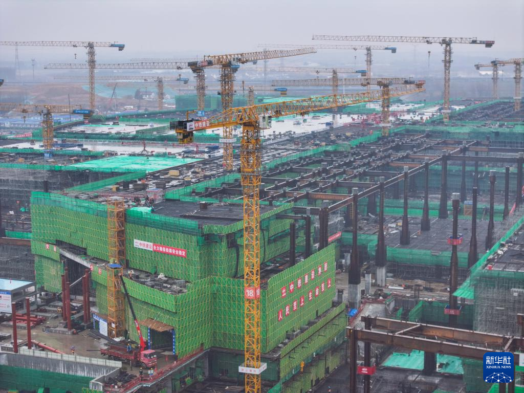 南京北站全面转入地上结构施工阶段