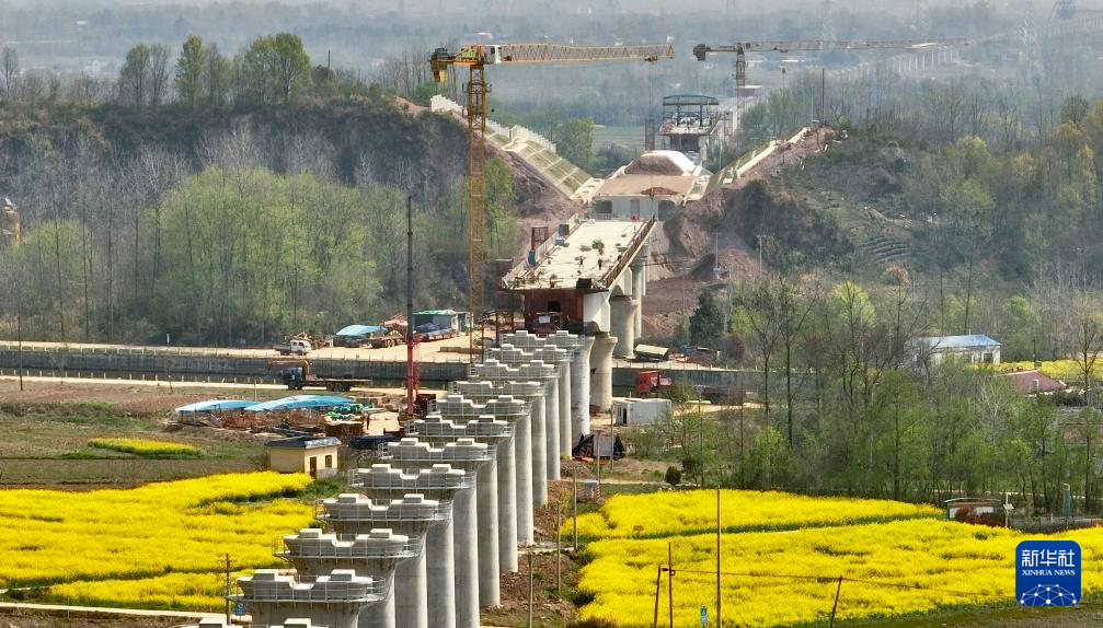 合武高铁春日施工忙